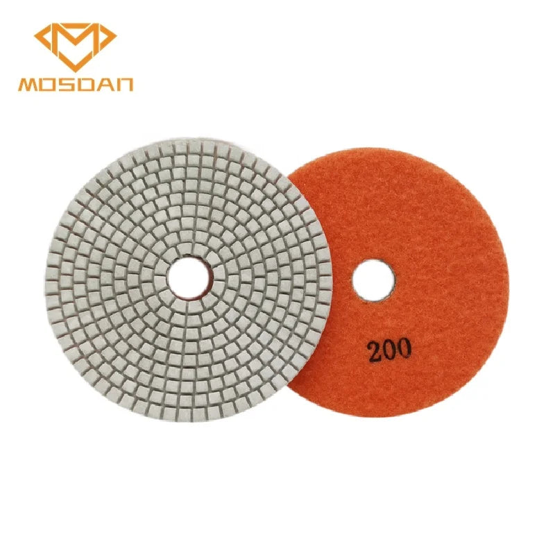 4 Inch Dry Use Flexible Pane Polishing Pads for Concrete Marble Granite Terrazzo Slabs