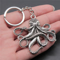 WYSIWYG 59x57mm Antique Silver Plated Antique Bronze Plated Zinc Alloy Octopus Key Chain Souvenirs Gift P1-ABD-C10138