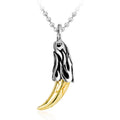 SS8-018P 316L Stainless Steel Domineering Dragon Tooth Necklace Pendant Classic Animal Dragon House Men's Animal Choker