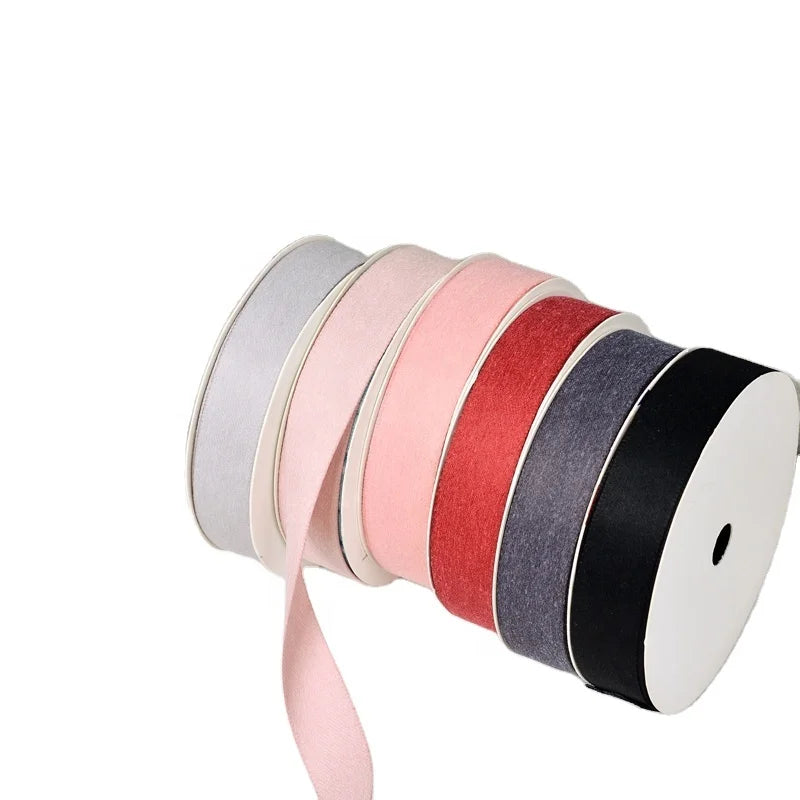 RIBEST Clothing Ornaments Gift Boxes Decorative 6-38mm Polyester Suede Ribbon Double Faced Printing