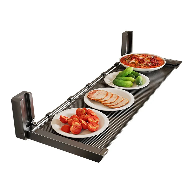 Modern Hotel Aluminum Kitchen Storage Rack Holder Stand Perforation-free Tray for Seasoning Bottles Customized Sizes