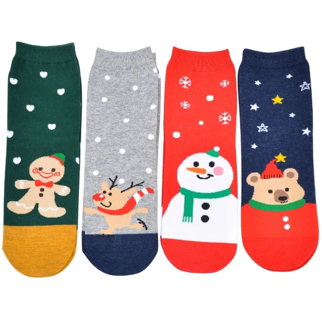 Custom Women's Crew Socks Cotton Maillard Color Compression Anti-Slip Transparent Features Casual Print Pattern Design Autumn