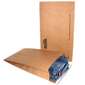 Wholesale Custom 100% Recyclable Biodegradable Brown Kraft Paper Bag Expandable Express Courier Bag for Shoes and Fur