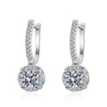 925 Sterling Silver Moissanite Elegant  Earrings