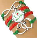 Custom Made Infinity Love Mahjong Leather Jewelry Bracelets for Men and Women Factory Direct Fashion Charm Bracelets