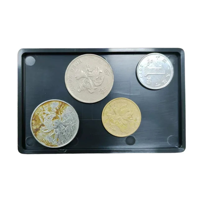 Coin Box Holder for Minimalist Metal Wallet for Men - Metal Wallet Coin Holder Aluminum Coin Holder