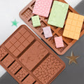 New 9 Cavity Chocolate Silicone Mold Heart Broken Fondant Patisserie Candy bar Mould Cube Cake Molds Kitchen Baking Accessories