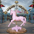 Customized Modern Style Fiberglass Carousel Horse Statue Resin Party Decoration Horse Figurine Sculpture