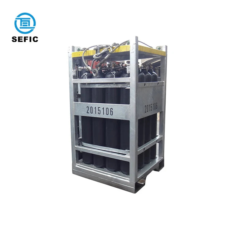 New Hot Sale DNV Gas Cylinder Rack 4*4 Type16bottles Offshore Gas Cylinder Rack Bundle Cluseter