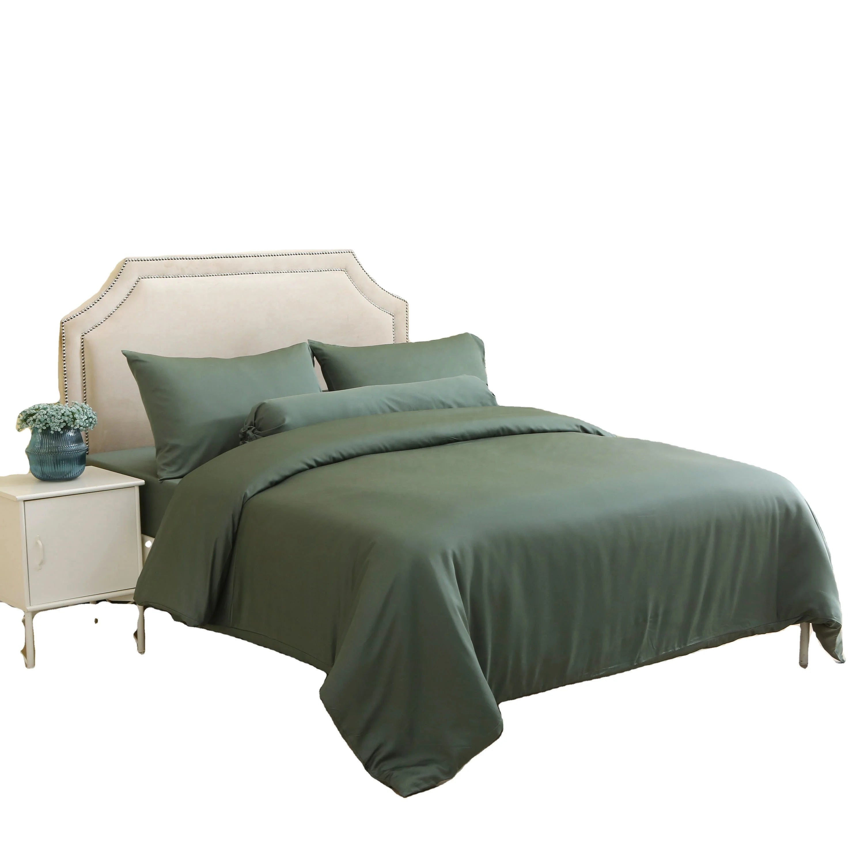 100% Bamboo Fiber Woven 400TC Oeko-Tex Certified Wedding Four-piece Kit Duvet Cover Set Sheet Pillowcases 173x118cm Customizable