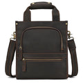 Crazy Horse Leather Tote Bag Unisex Shoulder Document Bag Men's Crossbody Bag Leather A4 Vertical Briefcase