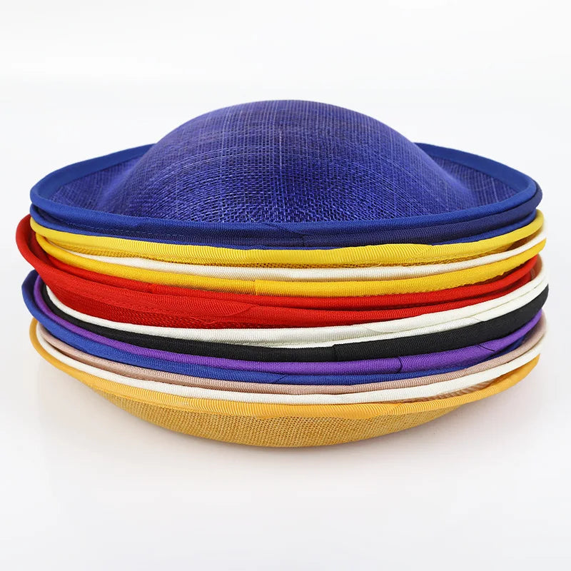 European American DIY Tie Dye Accessories Customized Imported Flax Hat Embryo for Bridal Celebrity Banquet Casual Beach Scene