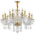 European Glass Crystal Chandelier Ceiling Lamp Wedding Decoration Candle Chandelier Luxury for Restaurant Hotel Banquet Hall