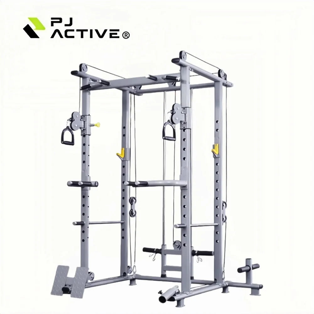 PINJIAN Fitness Equipment Heavy Duty Strength Trainer Power Cage Free Weights Home Workout Equipment Squat Rack for Home