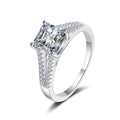 Luxury Asscher Cut GRA Moissanite Ring Fashion Jewelry 2023 925 Sterling Silver Wedding Jewelry