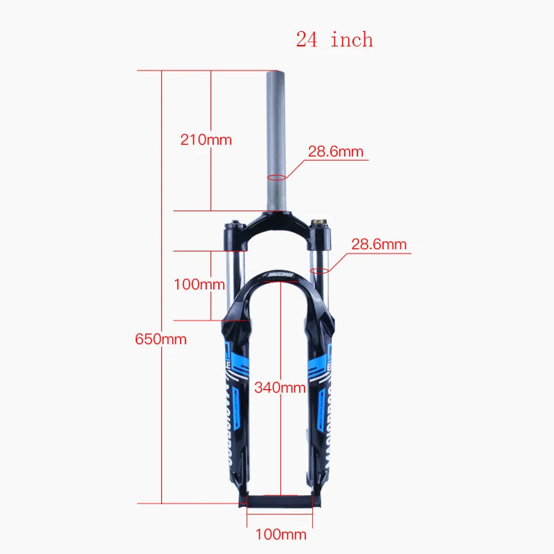 24-Inch New Bicycle Fork Suspension Shock Absorption Front Fork for Kid's Mountain Bike