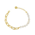 Sterling Silver 925 Jewellery Baroque Pearl Bracelet 925 Silver Pearl Bracelet Gold Rhodium Fresh Water Pearls Bracelets