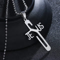 2024 Cross-border Men's Jewelry Jesus Cross Necklace Titanium Steel Pendant Stainless Steel Pendant Necklace