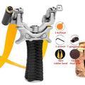 360 Degree Rotation Flat Rubber Band Slingshot Outdoor Strong Competitive Stainless Steel Hunting Slingshot Toys for Children
