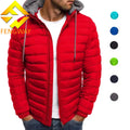 Fast Shipping Custom logo Outdoor Men's Winter Warm Puffer Coat Windbreaker Casual Hooded Jacket Zipper Down Jackets for Men