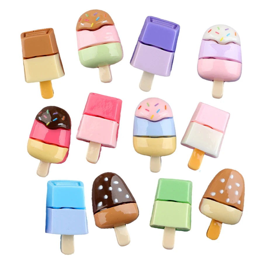 Drop Shipping Accept Custom Made Item Flatback Ice Cream Resin Charms Keyring Keychain Part