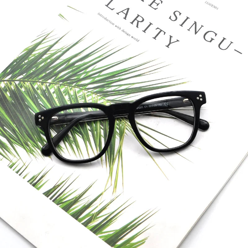 Classic Acetate Square Glasses Frames Fashion Print Eyeglasses Fashion Classic Print Square Glasses Frames Acetate Classic