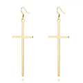 Exaggerated Oversize Punk Earrings Vintage Long Temperament Cross Earrings for Women