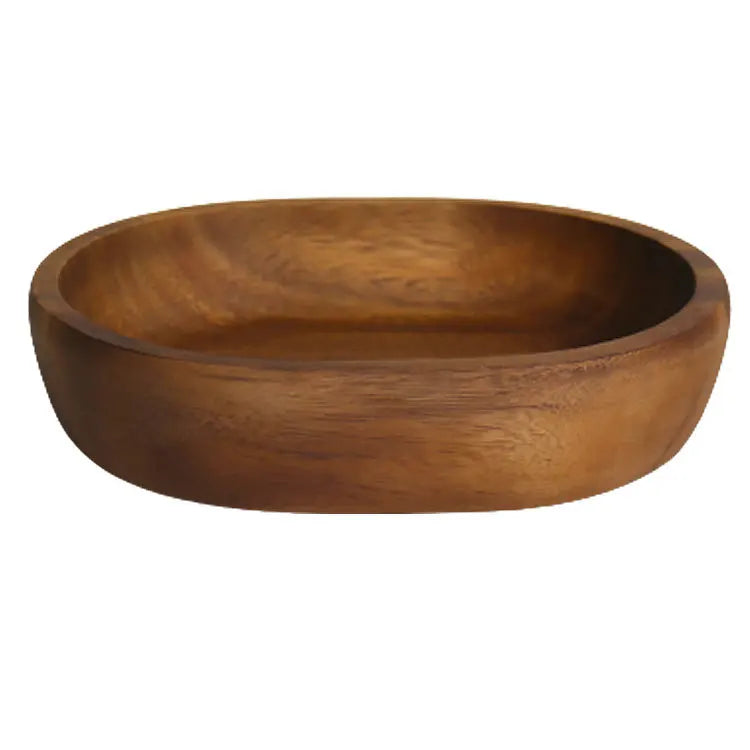 Customized Oval Teak Wood Rustic Decor Food Serving Tray Dinner Plate Sushi Serving Boat Plate