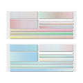 Transparent Waterproof 180-Page PET Material Self-Adhesive Sticky Note Pads Office Stationery for School and Office Supplies