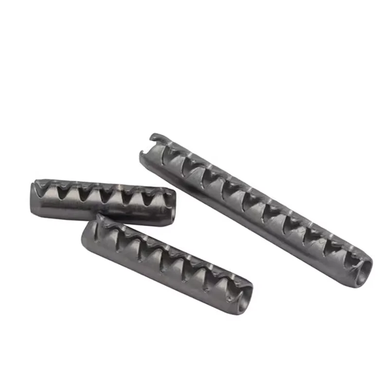 M5 Alloy Zinc Carbon Steel Toothed Elastic Spring Pin with Cylindrical Design Precision Tolerances ISO9001 Certified