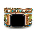 2022 New Arrival Natural Emperor Stone Bead Wax Rope Woven Watch Hand Bracelets for Women and Girls