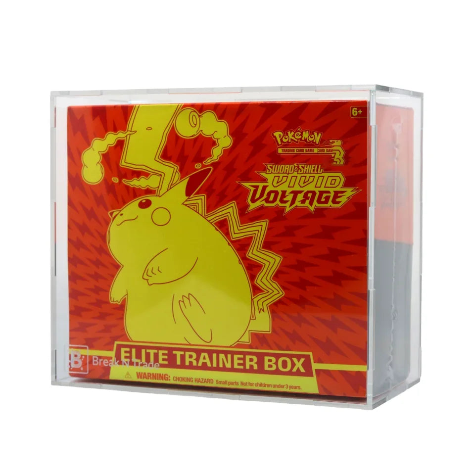 Clear Acrylic Elite Trainer Box Protector Trading Game Card Collectible Display Storage Case