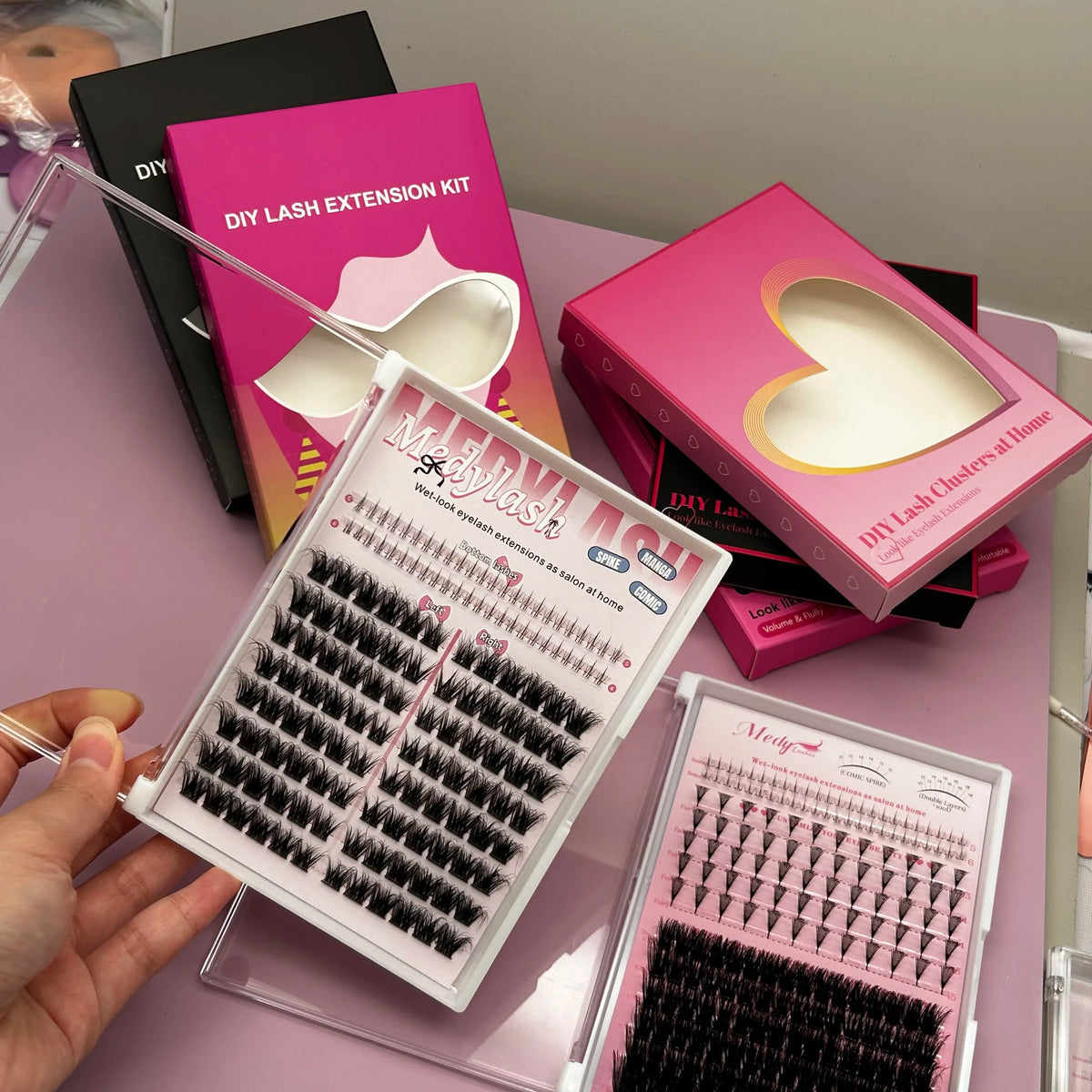 Ultra Lightweight Cruelty Free Sable Fiber DD Curl Cluster Lashes for Prom Formal Party Glam Long Last All Night MegaBDM