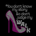 Custom Walking by Faith Hotfix Rhinestone Heat Transfers Wholesale for T-shirts