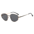 KDD8065 Retro Metal Frame Vintage Oval Sun Glasses Designer Luxury Cat Eye Shades Gradient Brown Lenses Sunglasses for Women