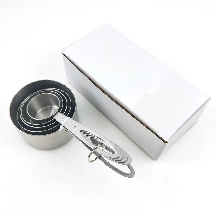 Wholesale Metal Kitchen Utensils  5pcs Stainless Steel Measuring Cup Set