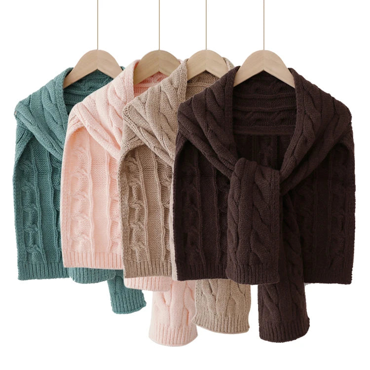 Luxury Scarf Scarves Women Winter Poncho With Sleeves for Ladies Viscose Cotton Long Striped Pattern Scarf Wool Shawl