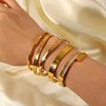 High-quality Gold-plated Jewelry Gift Diamond Hanging Small Lock Heart-shaped Accessories Stainless Steel Bracelet for Women