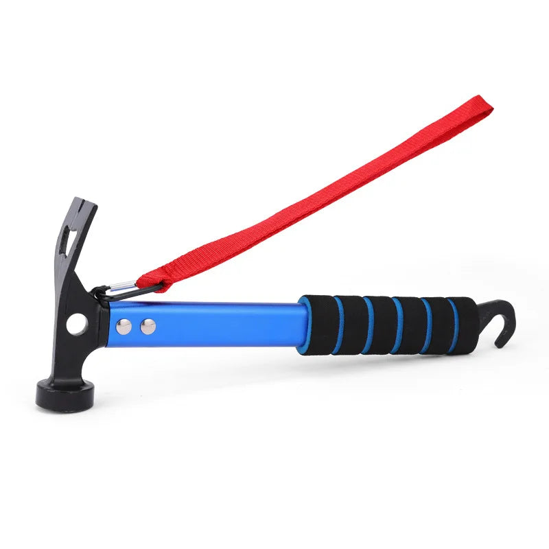 Outdoor Non-slip Camping Hammer With Aluminum Sponge Handle Multi-function Aluminium Alloy Head Hammer for Camping Hiking
