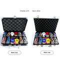 200 PCS 14 Gram Clay Poker Chips Set for Texas Hold'em Blank Chips Numbered Chips Aluminum Case Poker Chip Sets.