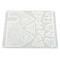 HY Non-stick Reusable 2pcs DIY Christmas House Resin Casting Epoxy Resin Mold Silicon Resin Mold Jewelry