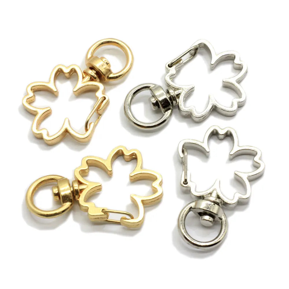 Unisex Iron Swivel Lobster Clasp Kawaii Shell Flower Animal Shape Keychain DIY Key Rings Decor Handbag Car Key Accessories
