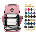 Customized 45L Pink Black Men's Tactical Lunch Backpack with Cup Holder Waterproof Molle Gym Cooler Bags