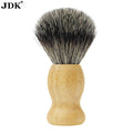 JDK Luxury Vegan Wood Handle Synthetic Hair Wet Shaving Brush Grooming Kit for Men-Eco-Friendly & Stylish