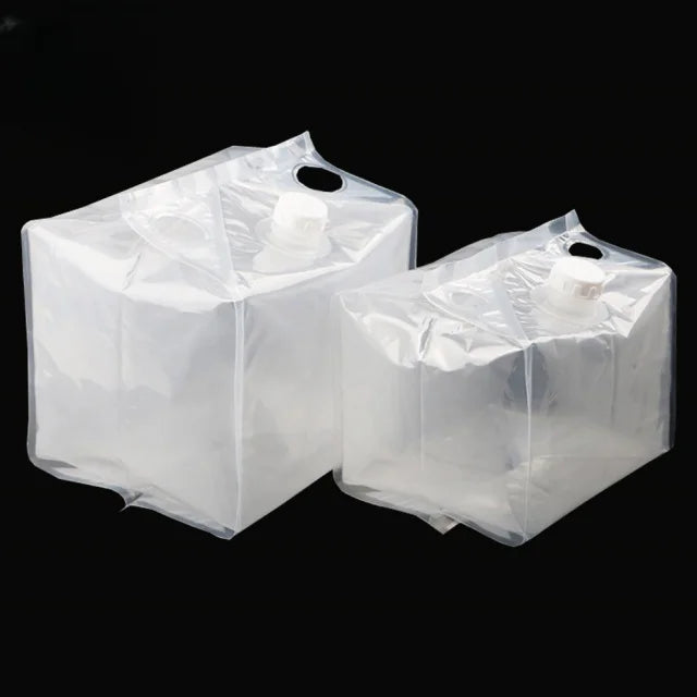 Transparent 5L/10L/20L Stand-Up Collapsible Spout Top Plastic Bag Gravure Printing for Drinking Water Food Industries Recyclable