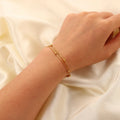 New Dainty 18K Gold Beads Chain PVD Plating Tarnish Free Waterproof Double Layer Chain Bracelets for Women