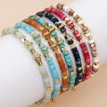 Go2boho New in Summer Bead Bracelet Natural Imperial Jasper Stone Gold Chain Boho Jewelry Women Fashion