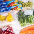 Reusable Food Grade Fresh Plastic Bag with Double Zipper for Food Storage Bag Vegetable Fruit Packaging Bag