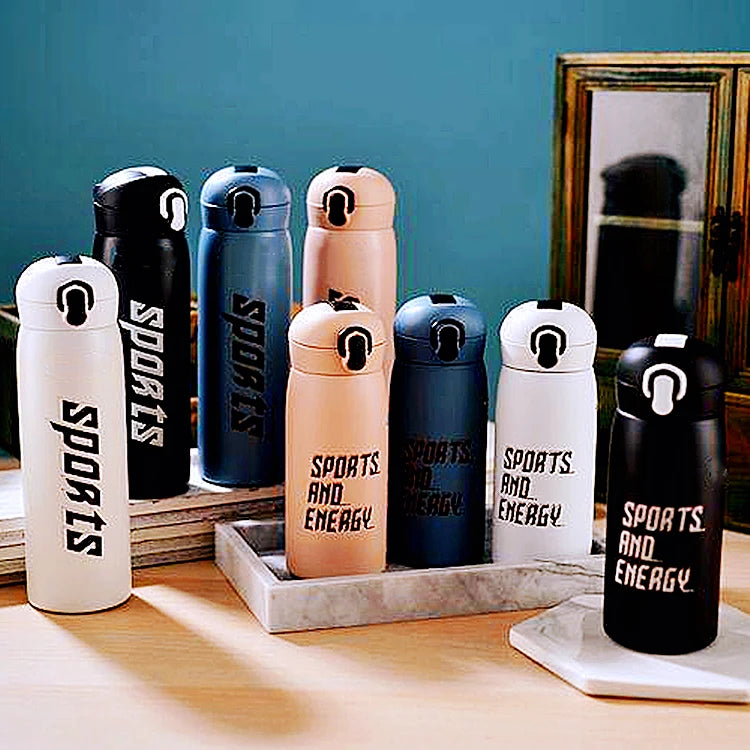 Hot Seller  Double Wall Stainless Steel 350 ml Vacuum Water  Bottle with Double Lock Design