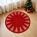 Christmas Machine-Made Happy Holiday Mats Non-Slip Red Fruit Carpet for Teen Living Room Home Bathroom Entrance Polyester